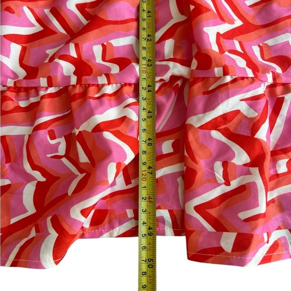 Sunday Up Gorgeous Pink Orange & White Pattern Dress - Picture 8 of 10